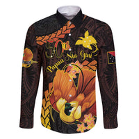 Papua New Guinea Independence Day Family Matching Off Shoulder Short Dress and Hawaiian Shirt 50th Anniversary Papua Niu Gini Bird Of Paradise LT14