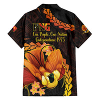 Papua New Guinea Independence Day Family Matching Summer Maxi Dress and Hawaiian Shirt 50th Anniversary Papua Niu Gini Bird Of Paradise LT14