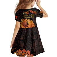 Papua New Guinea Independence Day Kid Short Sleeve Dress 50th Anniversary Papua Niu Gini Bird Of Paradise LT14
