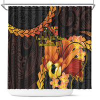 Papua New Guinea Independence Day Shower Curtain 50th Anniversary Papua Niu Gini Bird Of Paradise LT14