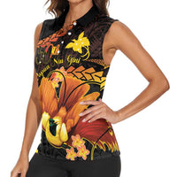 Papua New Guinea Independence Day Women Sleeveless Polo Shirt 50th Anniversary Papua Niu Gini Bird Of Paradise LT14