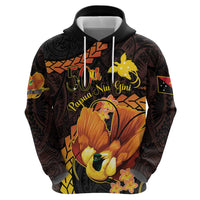 Papua New Guinea Independence Day Zip Hoodie 50th Anniversary Papua Niu Gini Bird Of Paradise LT14