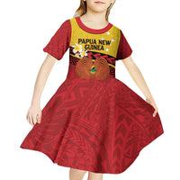 Papua New Guinea Independence Day Kid Short Sleeve Dress Since 1975 Unity In Diversity LT14 - Polynesian Pride
