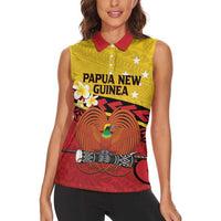 Papua New Guinea Independence Day Women Sleeveless Polo Shirt Since 1975 Unity In Diversity