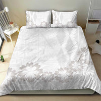 Tonga White Sunday Bedding Set Manuia le Aso Sa o Tamaiti Heilala With Ngatu Pattern LT14 - Polynesian Pride