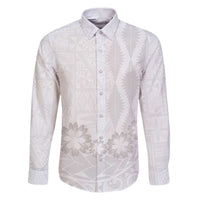 Tonga White Sunday Family Matching Puletasi and Hawaiian Shirt Manuia le Aso Sa o Tamaiti Heilala With Ngatu Pattern