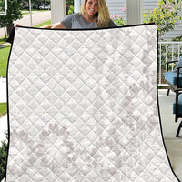 Tonga White Sunday Quilt Manuia le Aso Sa o Tamaiti Heilala With Ngatu Pattern LT14 White - Polynesian Pride