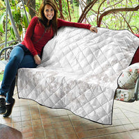 Tonga White Sunday Quilt Manuia le Aso Sa o Tamaiti Heilala With Ngatu Pattern LT14 - Polynesian Pride