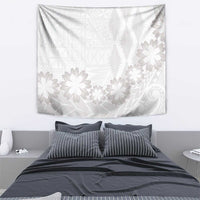 Tonga White Sunday Tapestry Manuia le Aso Sa o Tamaiti Heilala With Ngatu Pattern LT14 - Polynesian Pride