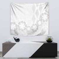 Tonga White Sunday Tapestry Manuia le Aso Sa o Tamaiti Heilala With Ngatu Pattern LT14 - Polynesian Pride