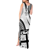 Fiji Rugby Tank Maxi Dress World Cup 2023 Go Champions Fijian Tapa Black Version LT14 - Polynesian Pride