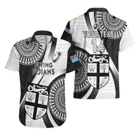 Custom Fiji Rugby Hawaiian Shirt World Cup 2023 Go Champions Fijian Tapa Black Version LT14 - Polynesian Pride