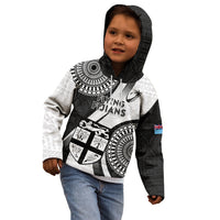 Custom Fiji Rugby Kid Hoodie World Cup 2023 Go Champions Fijian Tapa Black Version LT14 - Polynesian Pride