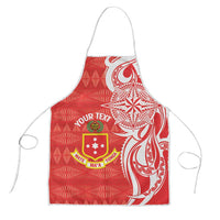 Personalised Kolisi Tonga Apron Mate Maa Tonga Ngatu Pattern LT14 Red - Polynesian Pride