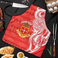Personalised Kolisi Tonga Apron Mate Maa Tonga Ngatu Pattern LT14 Red - Polynesian Pride