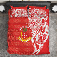Personalised Kolisi Tonga Bedding Set Mate Maa Tonga Ngatu Pattern - Polynesian Pride