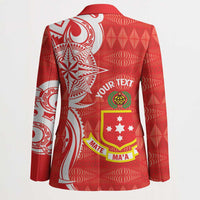 Personalised Kolisi Tonga Blazer Mate Maa Tonga Ngatu Pattern - Polynesian Pride