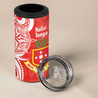 Personalised Kolisi Tonga 4 in 1 Can Cooler Tumbler Mate Maa Tonga Ngatu Pattern LT14 - Polynesian Pride