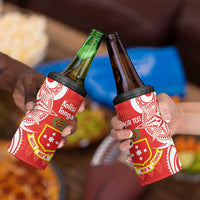 Personalised Kolisi Tonga 4 in 1 Can Cooler Tumbler Mate Maa Tonga Ngatu Pattern LT14 - Polynesian Pride