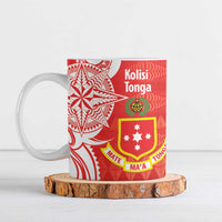 Personalised Kolisi Tonga Ceramic Mug Mate Maa Tonga Ngatu Pattern LT14 Red - Polynesian Pride