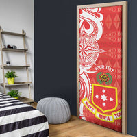Personalised Kolisi Tonga Door Cover Mate Maa Tonga Ngatu Pattern LT14 - Polynesian Pride