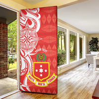 Personalised Kolisi Tonga Door Cover Mate Maa Tonga Ngatu Pattern LT14 - Polynesian Pride