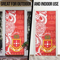 Personalised Kolisi Tonga Door Cover Mate Maa Tonga Ngatu Pattern LT14 - Polynesian Pride
