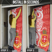 Personalised Kolisi Tonga Door Cover Mate Maa Tonga Ngatu Pattern LT14 - Polynesian Pride
