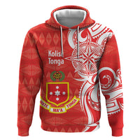 Personalised Kolisi Tonga Hoodie Mate Maa Tonga Ngatu Pattern - Polynesian Pride