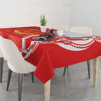 Personalised Kolisi Tonga Tablecloth Mate Maa Tonga Ngatu Pattern - Polynesian Pride