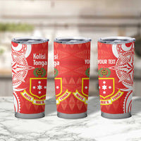Personalised Kolisi Tonga Tumbler Cup Mate Maa Tonga Ngatu Pattern LT14 - Polynesian Pride