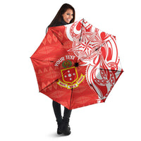 Personalised Kolisi Tonga Umbrella Mate Maa Tonga Ngatu Pattern LT14 - Polynesian Pride