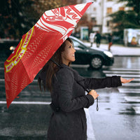 Personalised Kolisi Tonga Umbrella Mate Maa Tonga Ngatu Pattern LT14 - Polynesian Pride