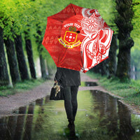 Personalised Kolisi Tonga Umbrella Mate Maa Tonga Ngatu Pattern LT14 - Polynesian Pride