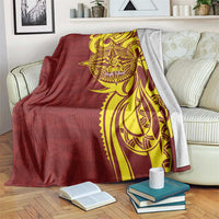 Personalised Tonga High School Blanket THS Tongan Ngatu Pattern - Polynesian Pride