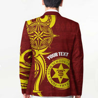 Personalised Tonga High School Blazer THS Tongan Ngatu Pattern - Polynesian Pride