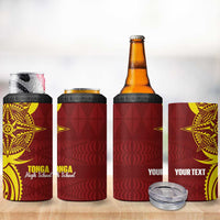 Personalised Tonga High School 4 in 1 Can Cooler Tumbler THS Tongan Ngatu Pattern LT14 - Polynesian Pride