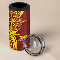 Personalised Tonga High School 4 in 1 Can Cooler Tumbler THS Tongan Ngatu Pattern LT14 - Polynesian Pride