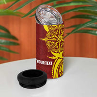 Personalised Tonga High School 4 in 1 Can Cooler Tumbler THS Tongan Ngatu Pattern LT14 - Polynesian Pride