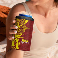 Personalised Tonga High School 4 in 1 Can Cooler Tumbler THS Tongan Ngatu Pattern LT14 - Polynesian Pride