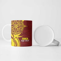 Personalised Tonga High School Ceramic Mug THS Tongan Ngatu Pattern LT14 - Polynesian Pride