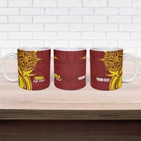 Personalised Tonga High School Ceramic Mug THS Tongan Ngatu Pattern LT14 - Polynesian Pride