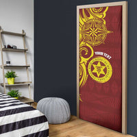 Personalised Tonga High School Door Cover THS Tongan Ngatu Pattern LT14 - Polynesian Pride