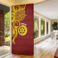 Personalised Tonga High School Door Cover THS Tongan Ngatu Pattern LT14 - Polynesian Pride
