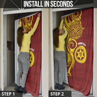Personalised Tonga High School Door Cover THS Tongan Ngatu Pattern LT14 - Polynesian Pride