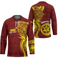 Personalised Tonga High School Hockey Jersey THS Tongan Ngatu Pattern - Polynesian Pride