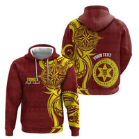 Personalised Tonga High School Hoodie THS Tongan Ngatu Pattern - Polynesian Pride