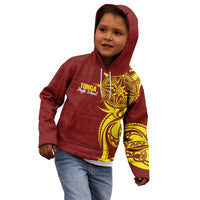 Personalised Tonga High School Kid Hoodie THS Tongan Ngatu Pattern - Polynesian Pride