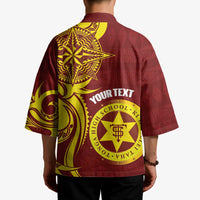 Personalised Tonga High School Kimono THS Tongan Ngatu Pattern - Polynesian Pride