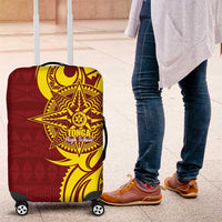 Personalised Tonga High School Luggage Cover THS Tongan Ngatu Pattern - Polynesian Pride